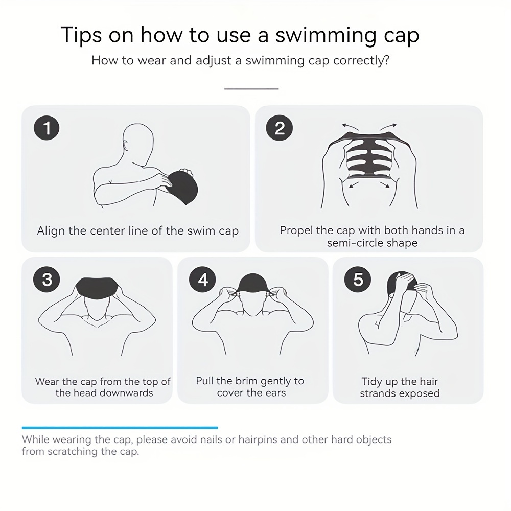 Unisex Silicone Swim Cap Waterproof Comfortable Swimming Cap