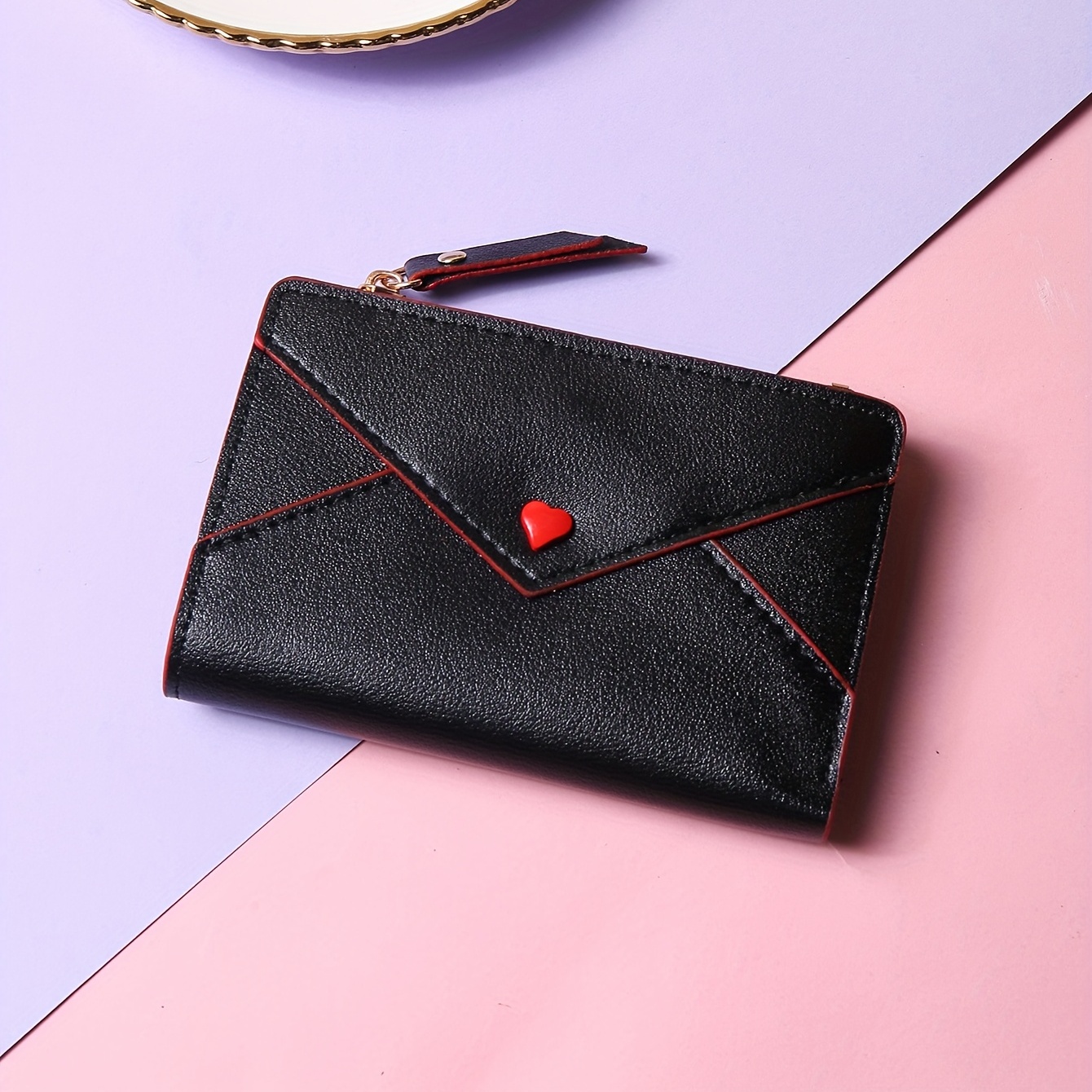 Cherry Embroidered Short Wallet, Zipper Portable Coin Purse, Versatile  Clutch Purse - Temu