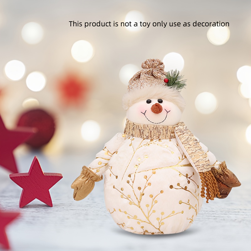 Christmas Cute Plush Snowman Decor Ornament Fabric Snowman - Temu