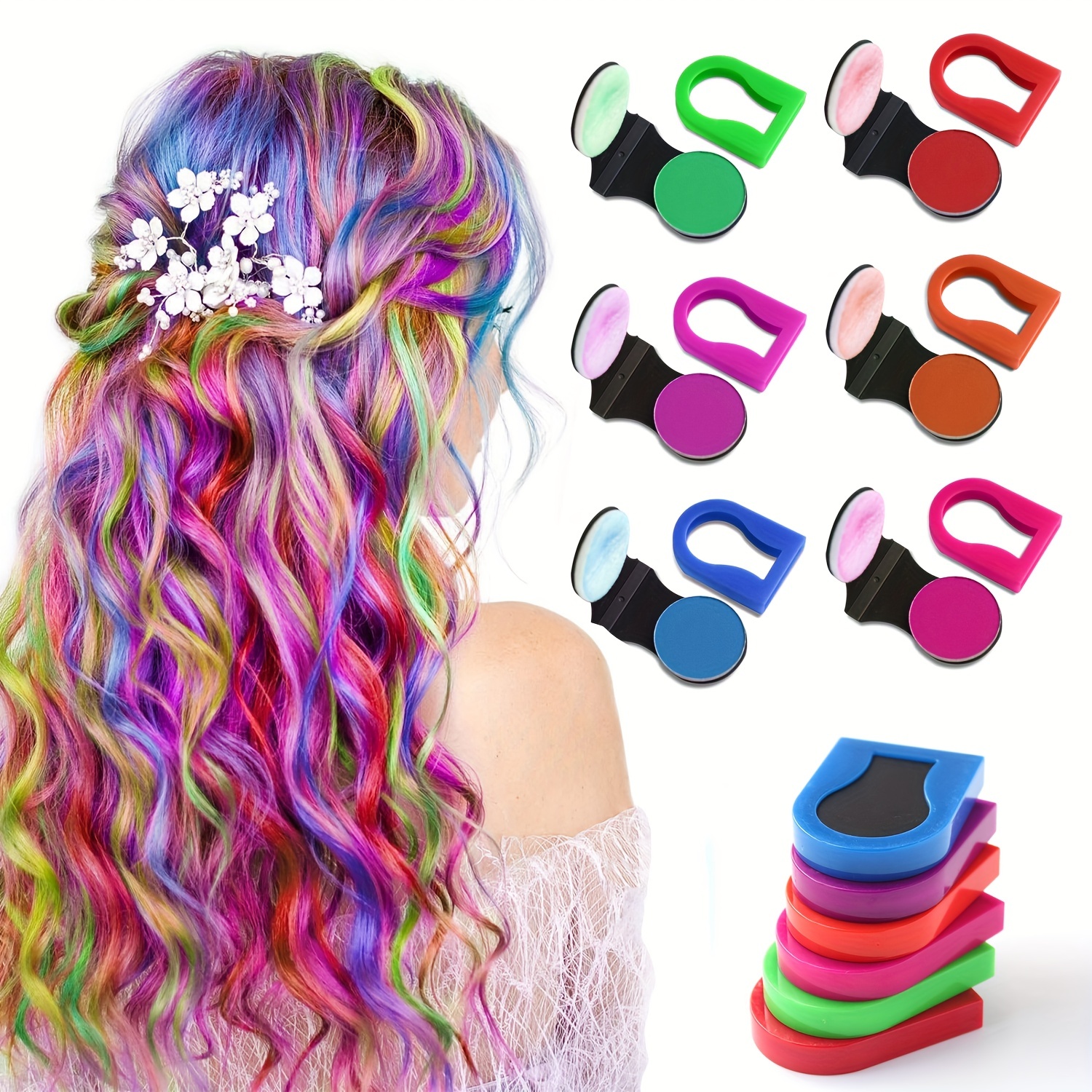 Disposable Hair Dye Chalk Washable Temporary Hair Chalk Non - Temu