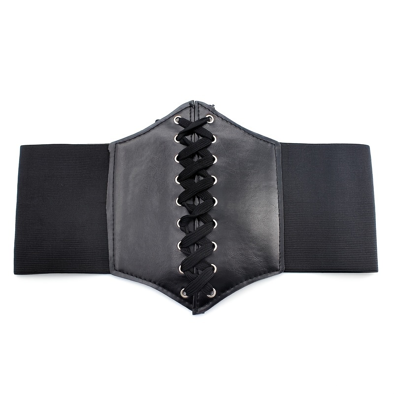 HOTWILL Underbust Corset Belts for Women Lace Up Tie Back Bustier Sheer  Mesh Cincher Waist Belt White at  Women's Clothing store