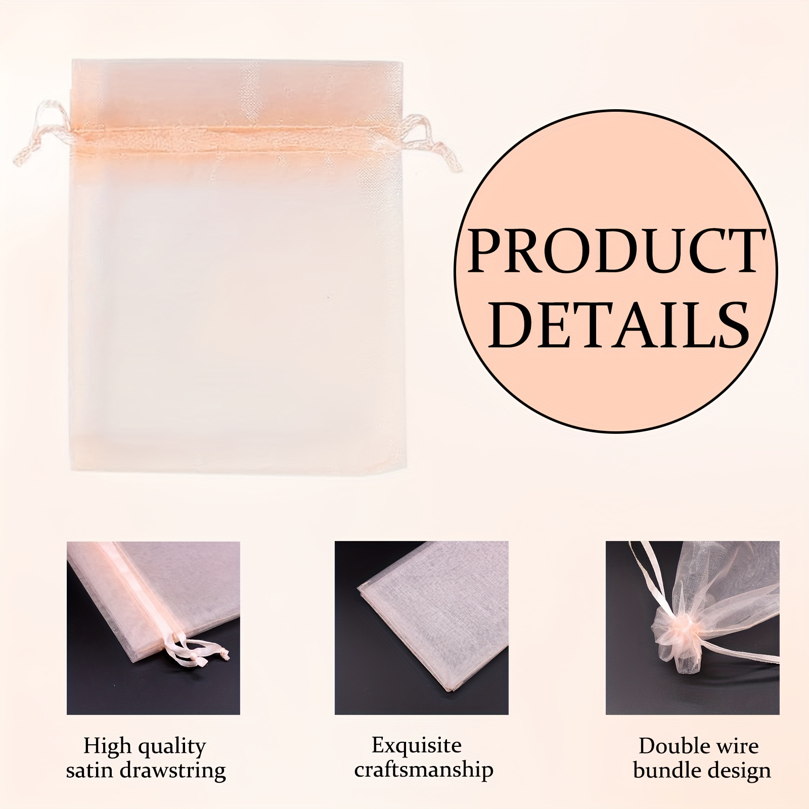 Organza Bags Clear Drawstring Gift Bags Organza Jewelry Bags - Temu