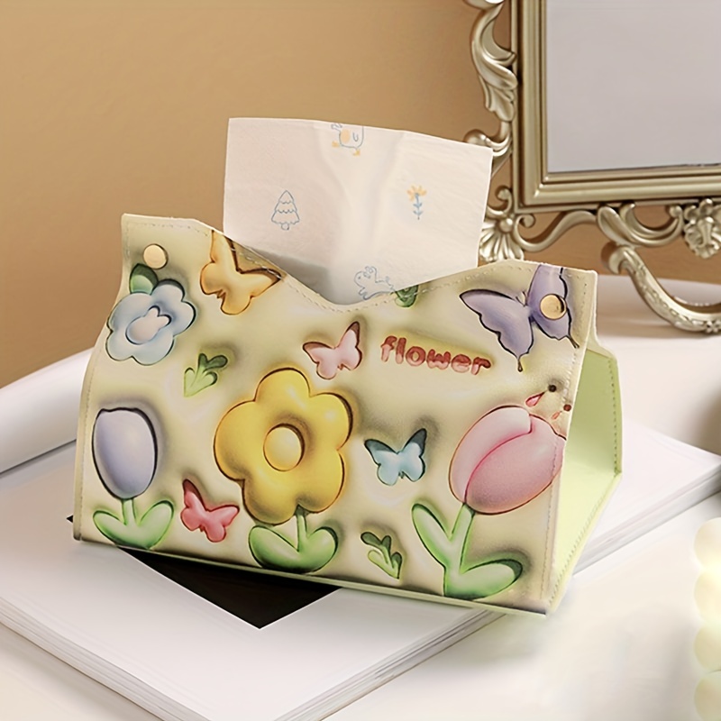 Acrylic Box Bag Handbag Purse Flower Printing Box Bag Shape