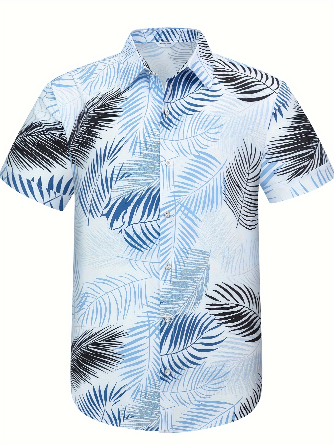 Men's Casual Hawaiian Style Tree Pattern Slim Fit High - Temu