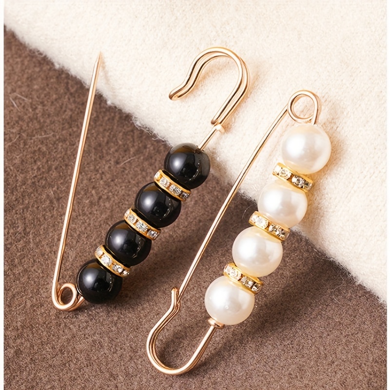 10 Pcs Pearl Brooch,Brooches and Pins for Women Fashion Faux Pearl