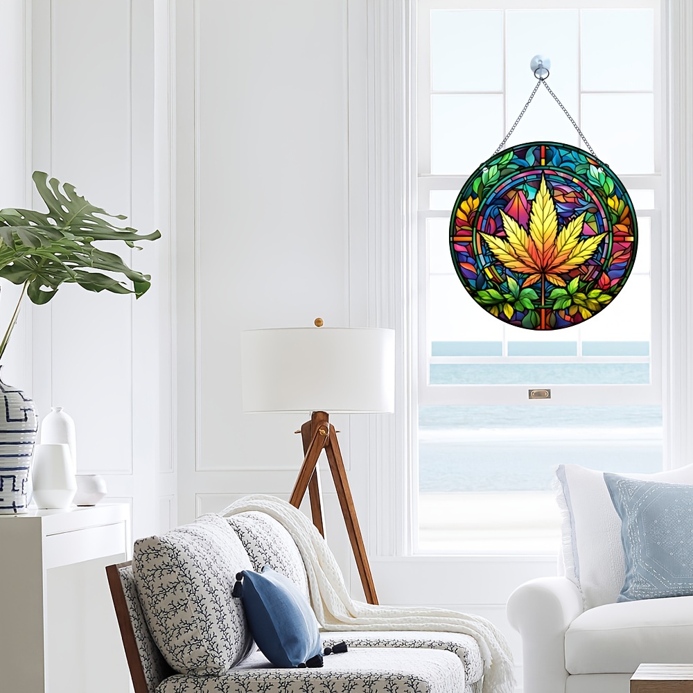 1pc Acrylic Round Decorative Pendant For Home Or Outdoor, With The