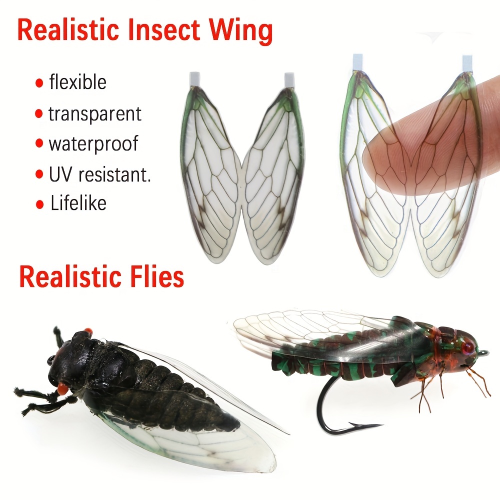 KTGCOZS Pack of 80 Realistic Fly Tying Wings Pre  