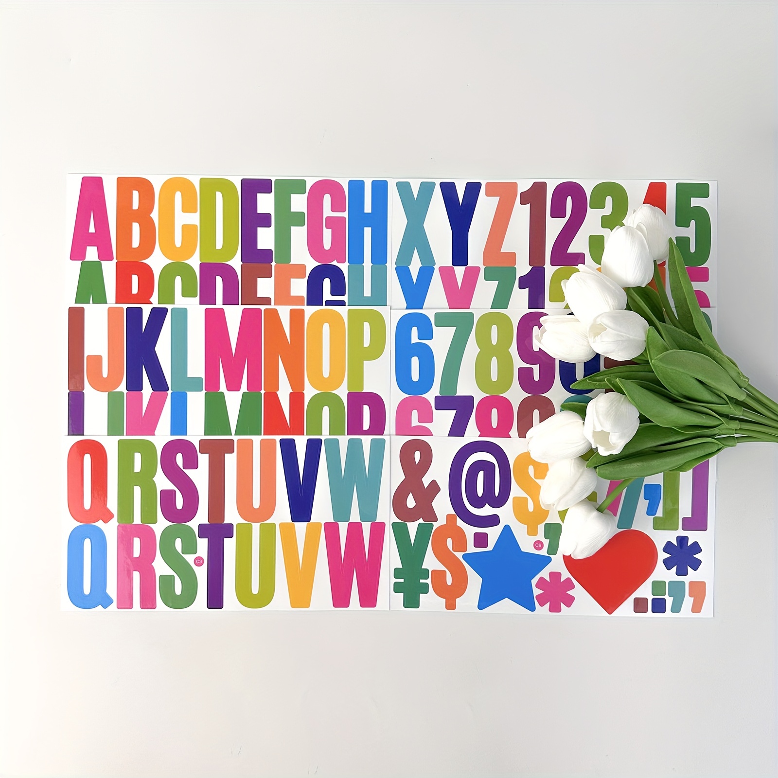 2.5 Inch Large Alphabet Letter Stickers - Self Adhesive Waterproof