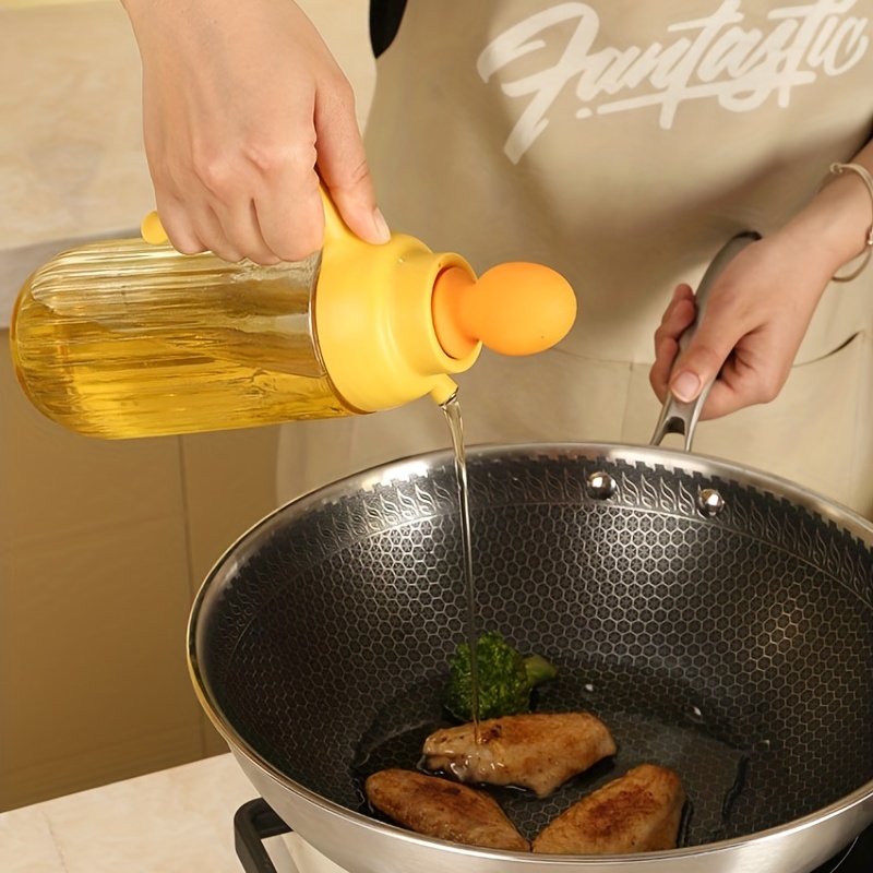 Olive Oil Bottle with Silicone Brush Tools Temperature Resistant Cooking  Pot