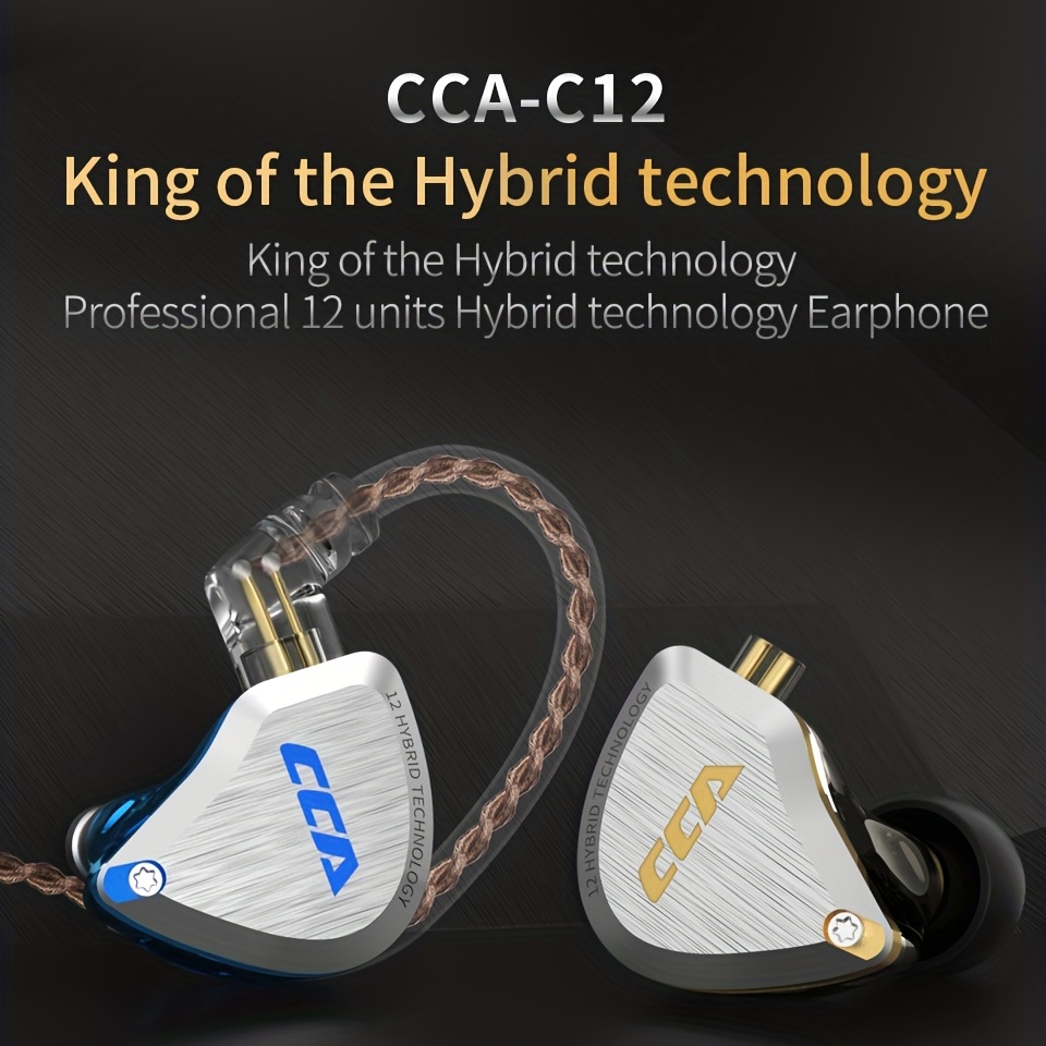  CCA CRA in Ear Monitor Headphones, Ultra-Thin Diaphragm Dynamic  Driver IEM Earphones, Clear Sound & Deep Bass, Wired Earbuds with  Tangle-Free Detachable Cable : Electronics