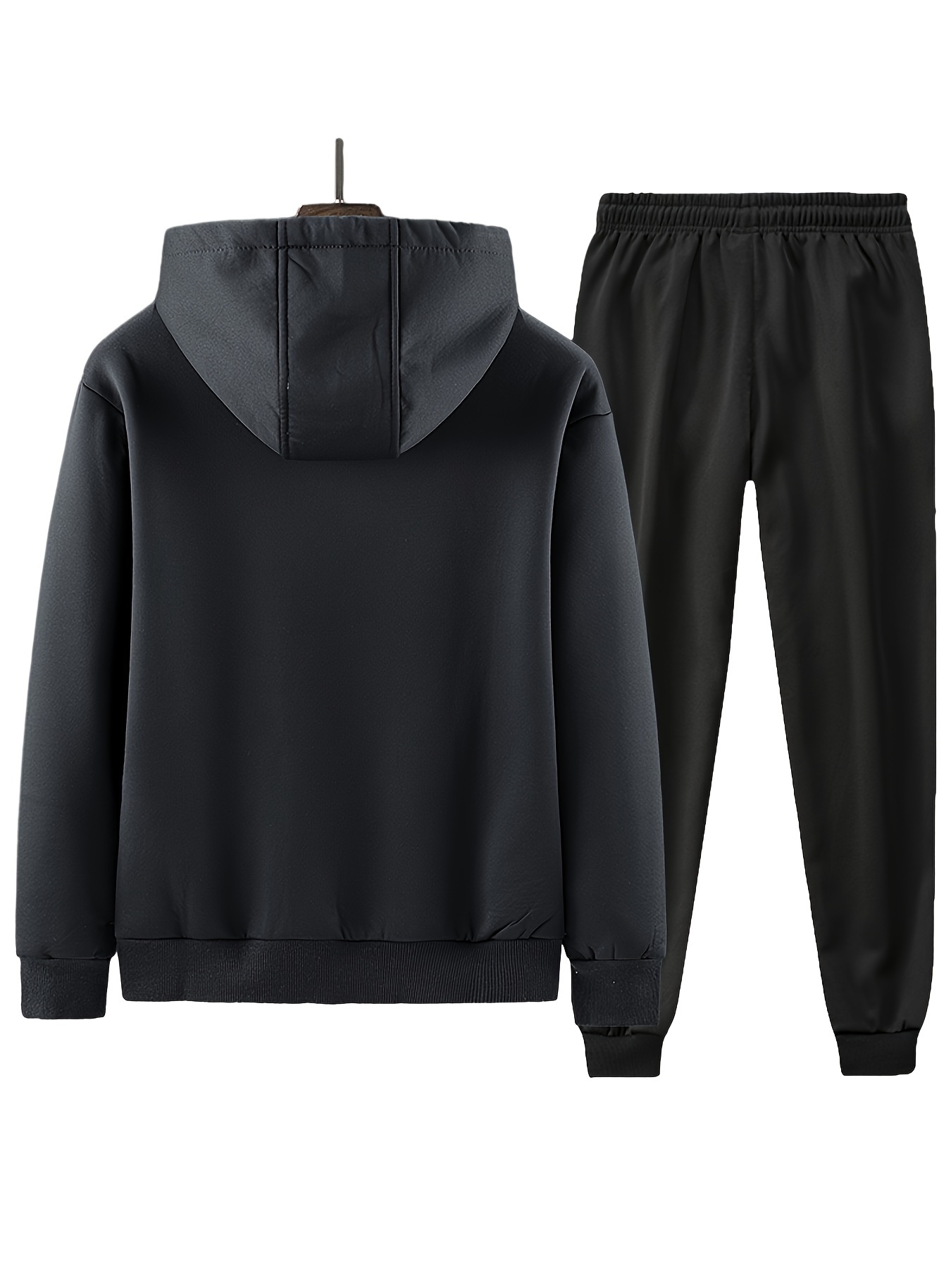 Boys Girls Plain Cotton Rich Tracksuit Zip Up Hoodie and Joggers Set Grey