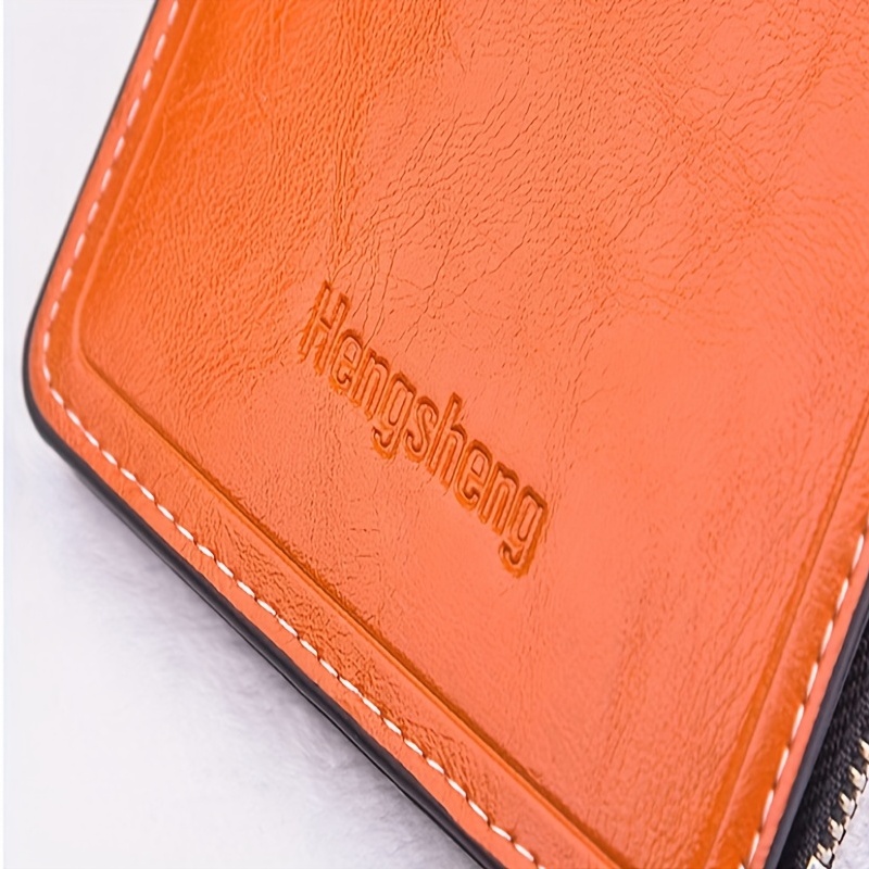 ミニマリストの単色長財布 バイフォールドクレジットカードホルダー フェイクレザークラッチパース。 - Temu Japan