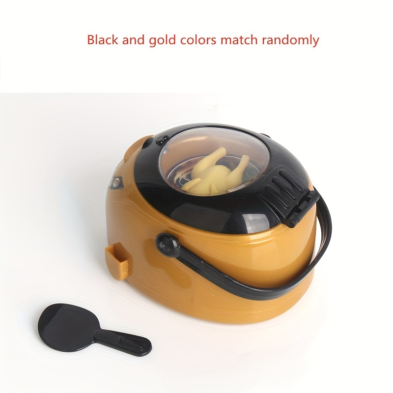 Pretend Play Kitchen Toy, DIY Decorative Rice Cooker Set Mini Electronic  Rice Cooker Toys With Voice For Cooking Appliances Gray 