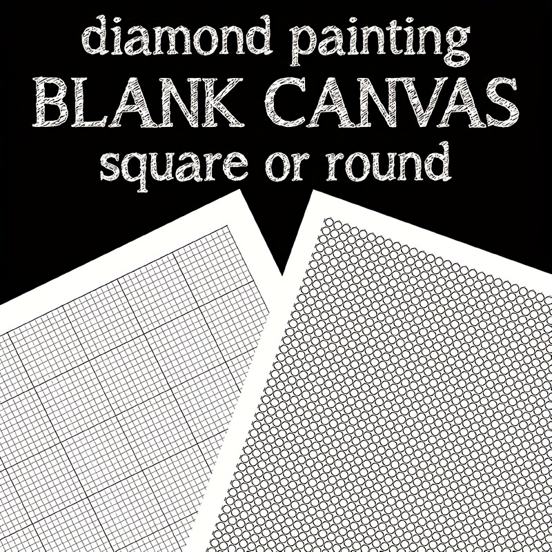 1pc Diamond Painting Square Round Canvas Blank Grid Diamond