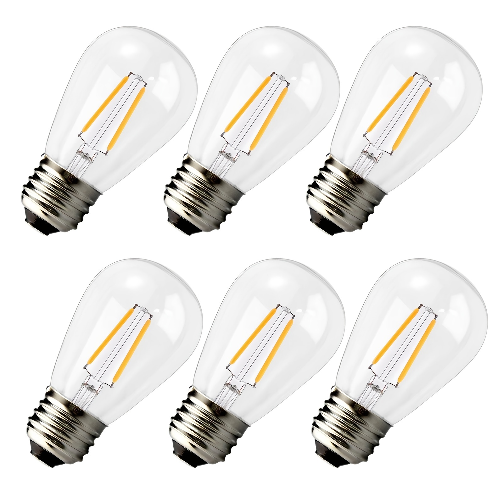 Ambre Verre ST45 LED Filament Ampoule Edison Perle Lampe 1 W 2200