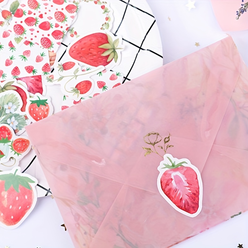 46pcs/set Lovely Strawberry Stickers For Journal Decoration