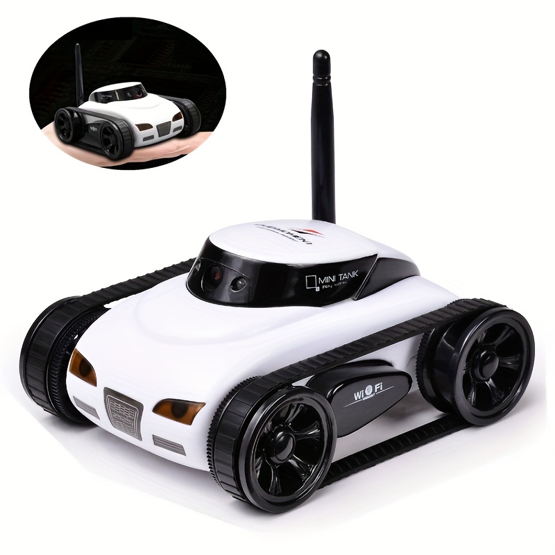 

Four-way Real-time Transmission Mobile Phone Remote Control Tank Car, Wireless Control Camera Car Toy
