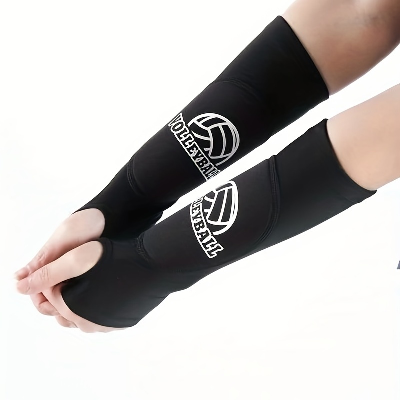 Juego de 2 rodilleras de voleibol y mangas para brazos de voleibol con  almohadilla de protección, protector de muñeca de antebrazo de compresión  con