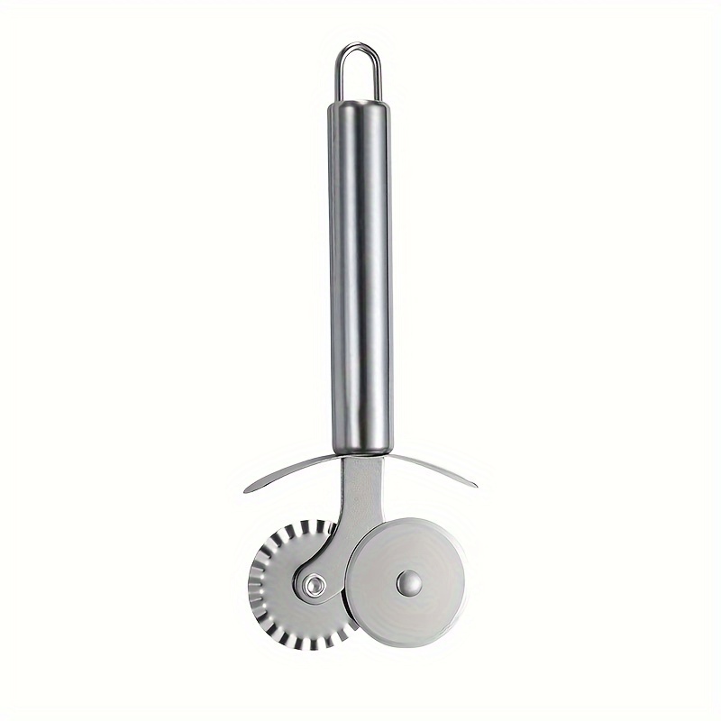 Stainless Steel Pizza Cutter Double Roller Pizza Knife Cutter
