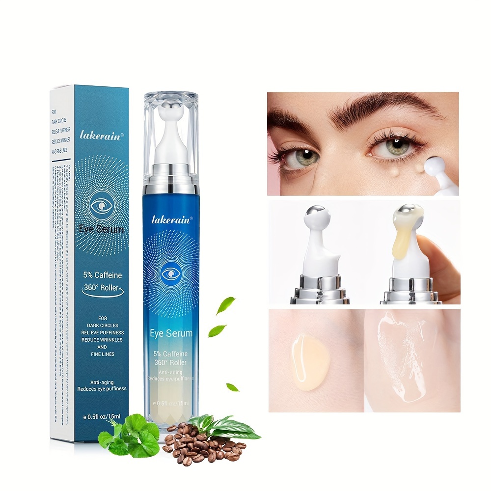 Pearlessence Brightening & Toning Eye Serum with (Caffeine + Vitamin C)  Helps Minimize Dark Under Eye Circles, Gentle Formula, Firms & Tightens