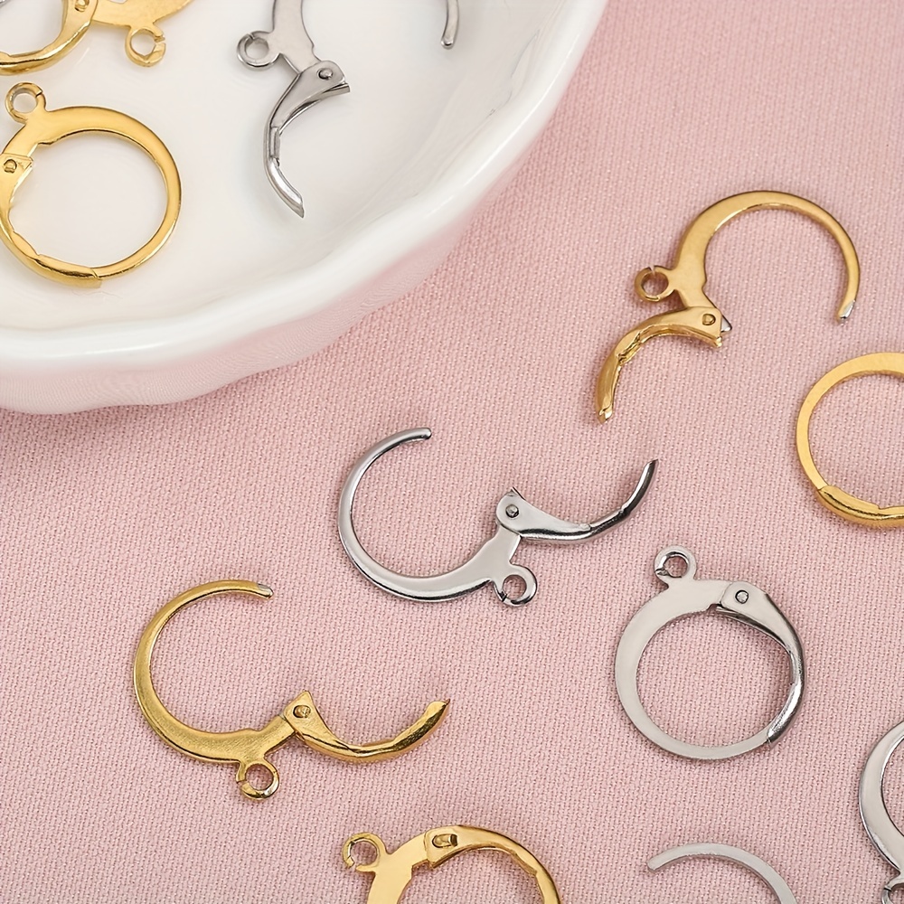 Leverback Earring Findings Clasp Earring Hooks Ear Wire Clip - Temu