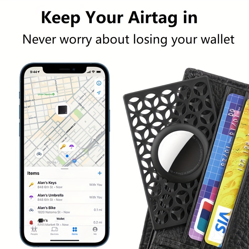AirTag Wallet Holder Slim Card Insert 2 Pack