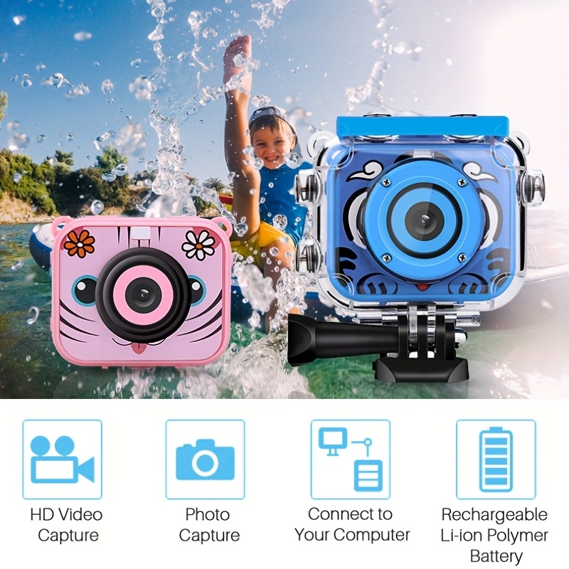 Caméra d'action pour enfants, appareil Photo numérique sous-marin