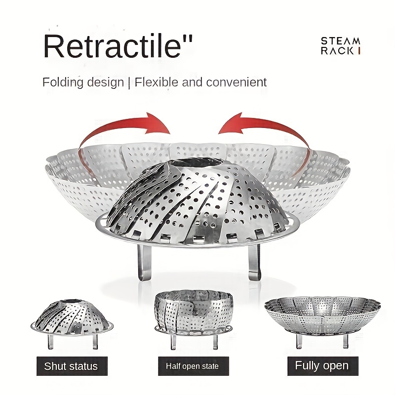 Stainless Steel Multi-functional Steamer Rack - Perfect For Fruits &  Vegetables! - Temu