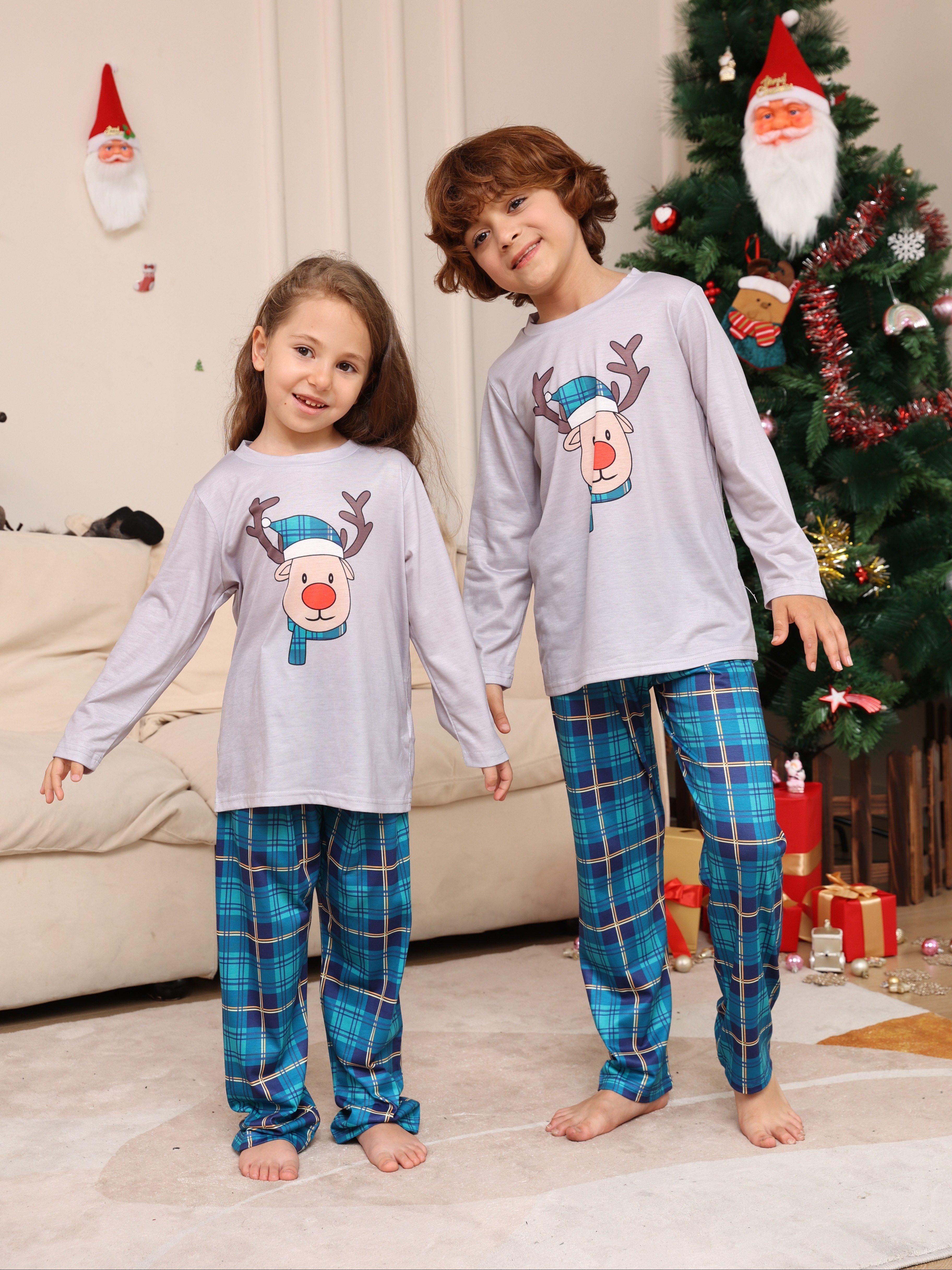 Unicorn Rainbow Pattern Pajamas Kids Long Sleeve Top Pants - Temu