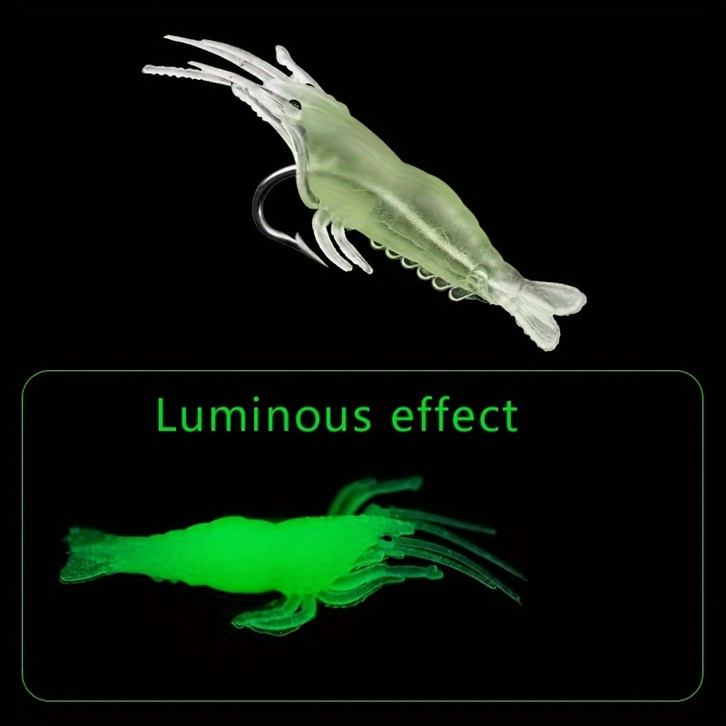 Luminous Soft Shrimp Bait Hook Freshwater Sea Fishing - Temu