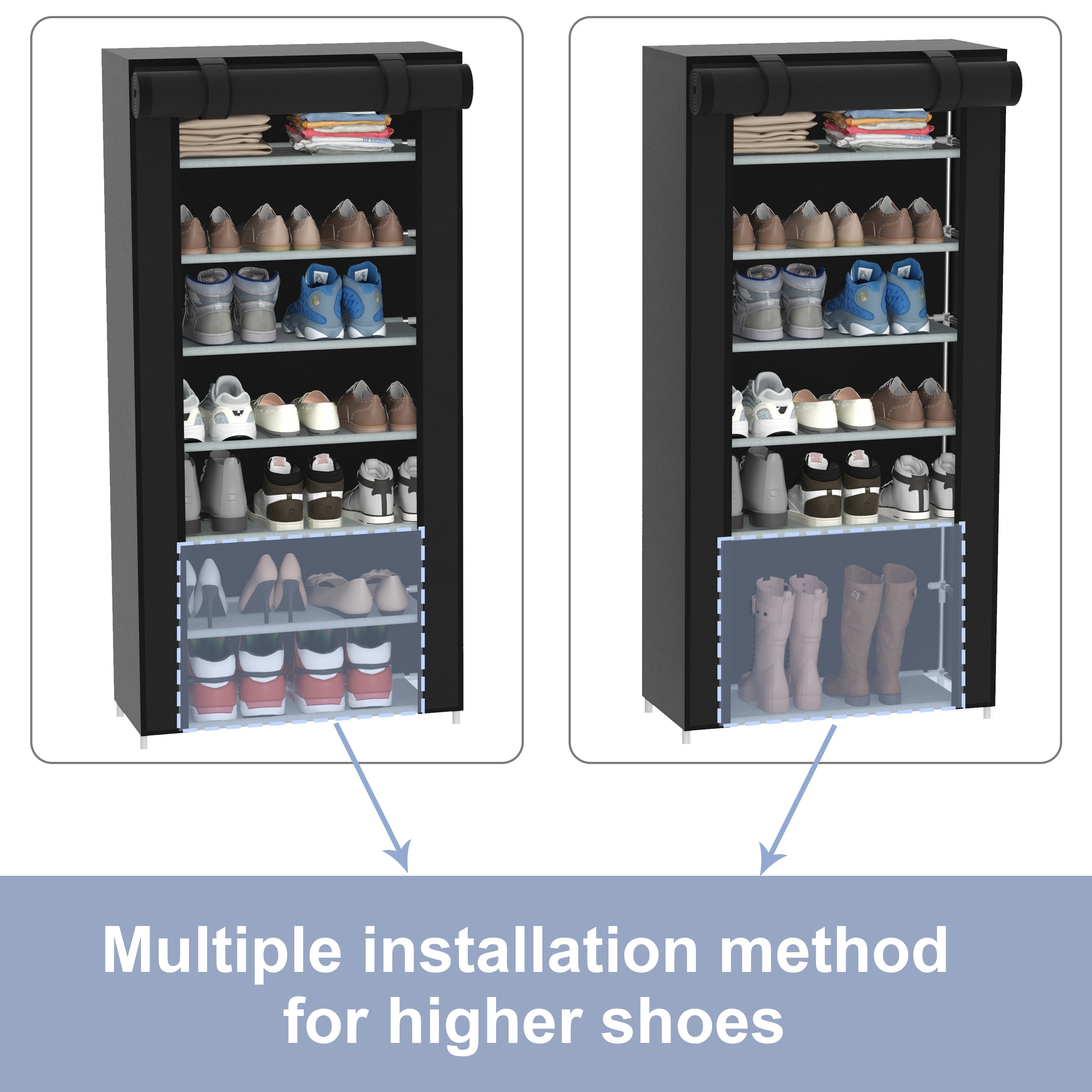 Armarios-Meuble de Rangement pour Chaussures T1, Meuble Multicouche,  Moderne, Vertical, Simple, Portable, Salon, Entrée, Couloir