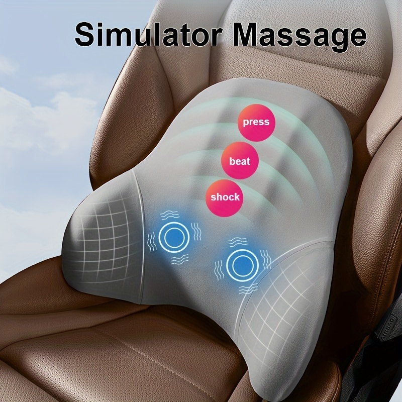 Car Electric Massage Pillow Seat Back Headrest Lumbar Support