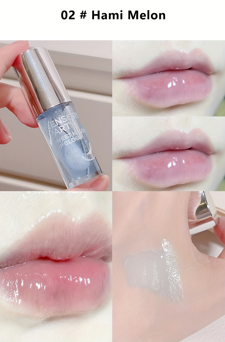 Crystal Clear Jelly Lip Oil Lip Gloss Strawberry Flavored Temu