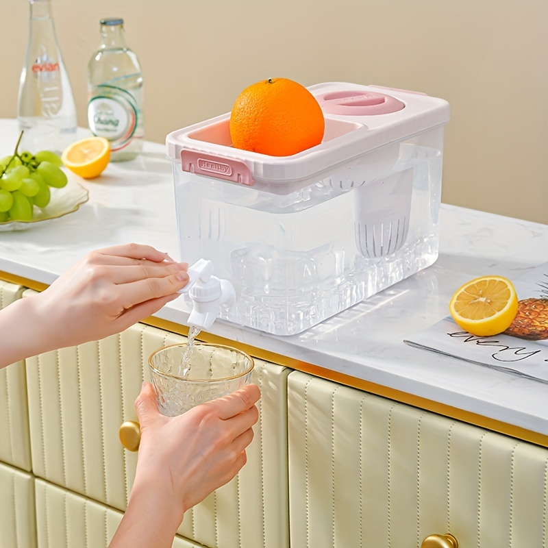 Cold Kettle Household Drinkware Tool Fruit Lemon Tea Food Storage Box Juice  Drink Bucket with Faucet Large Capacity Water Kettle