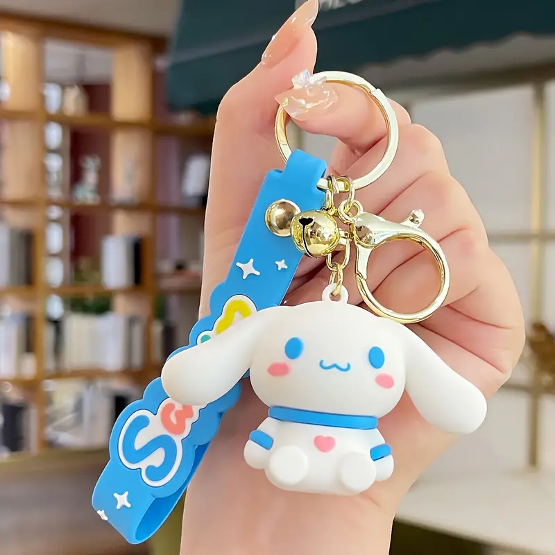 Sanrio Hello Kitty My Melody Kuromi Cinnamoroll Bracelet Porte-clés Kawaii  Anime Poupée Breloque Pour Sac Téléphone Lanière Pendentif De Voiture
