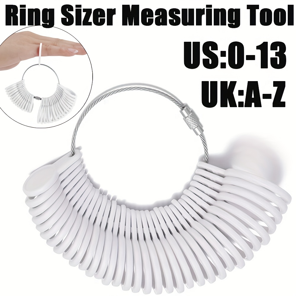 Ring Sizer Measuring Tool Plastic Ring Sizer Guage Sizes - Temu