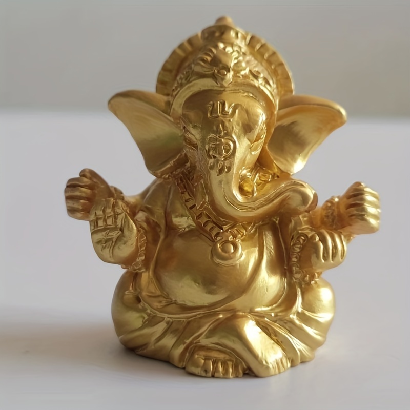 Lord Ganesha Statue in Brass Elephant God Statue Ganesha Idol Large Ganesha  Sculpture Hindu God Statue Elephant Headed God Ganesha Figurine Good Luck