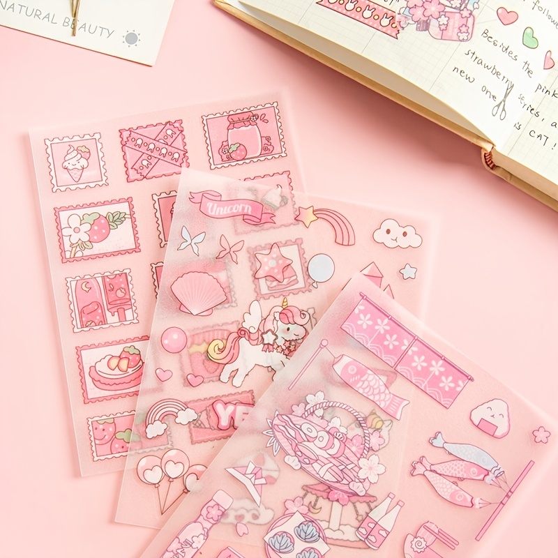 Ichigo Deco & Strawberry Party Scented Die Cut Stickers – journalpages