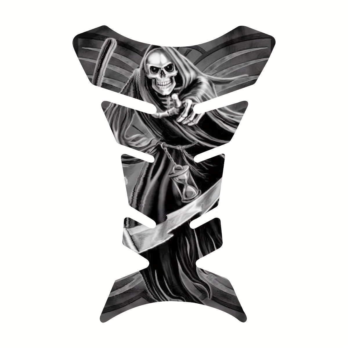 3D Motorcycle Demon Skull Tank Pad Sticker Universal Fit