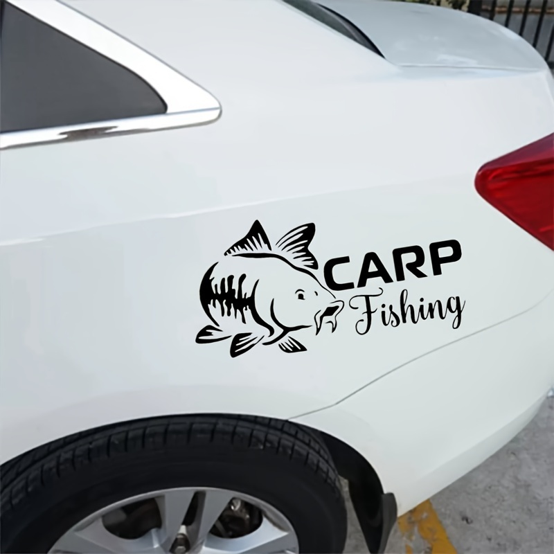 Car Sticker, Waterproof Carp Fishing Car Styling Sticker Truck Kayak Boat  Sticker Decoration Black : : Automotive