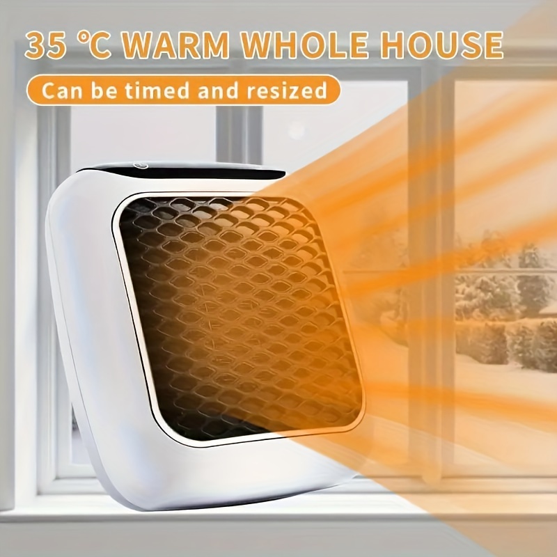 Chauffage d'espace programmable avec affichage LED, radiateur électrique à  prise murale avec thermostat réglable et minuterie pour la maison