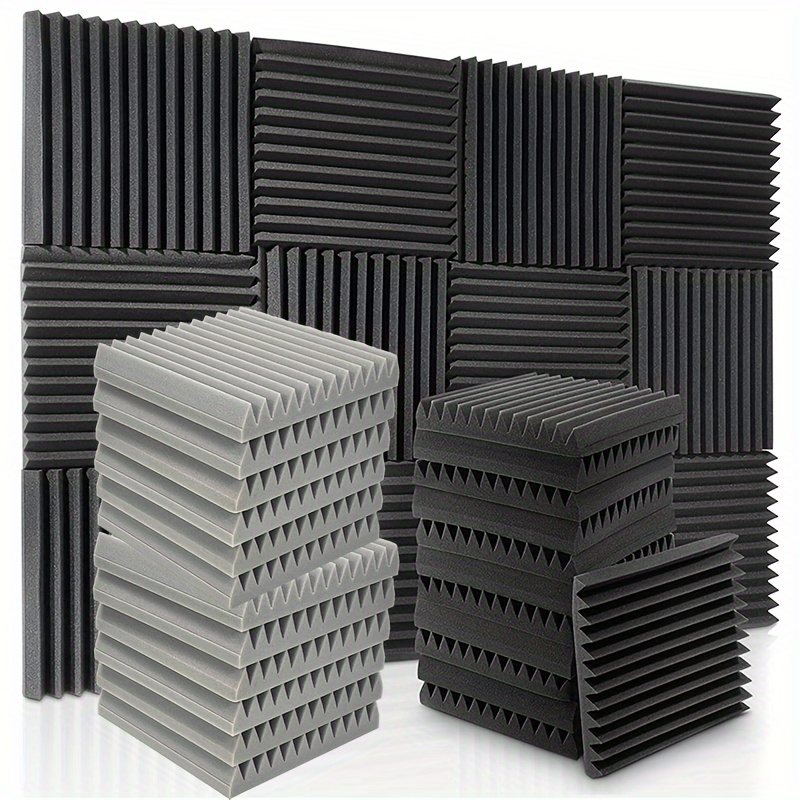 Paneles de espuma acústica, absorción acústica de sonido, aislamiento  acústico de sonido.