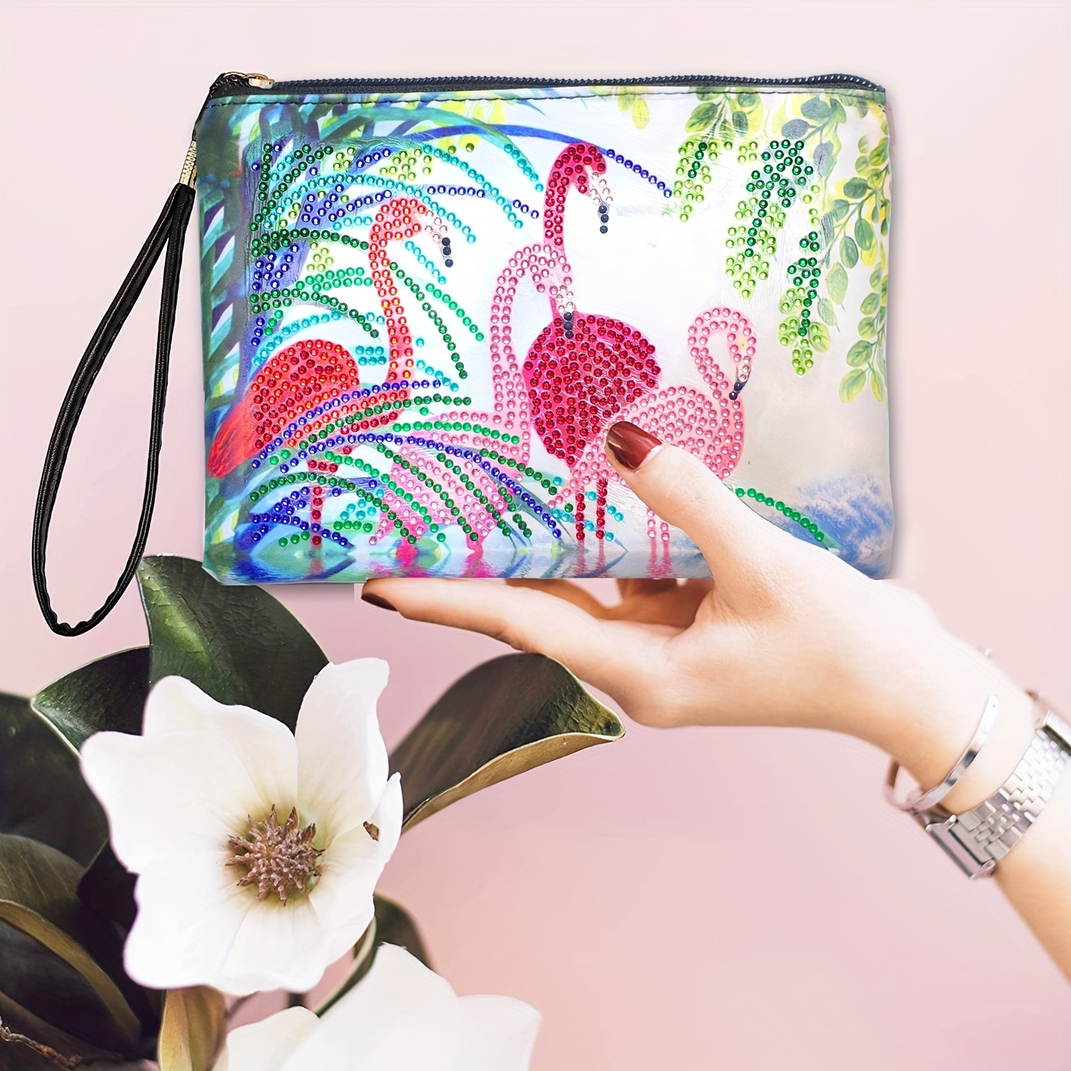  5D Diamond Painting Crossbody Bag with Chain,Crystal Tassel  Zipper Handbag, Rhinestone Leather Purse Clutch, Diamond Painting Kits for  Adults Kids,Makeup Shoulder Bag for Girl Women (Sunflower)