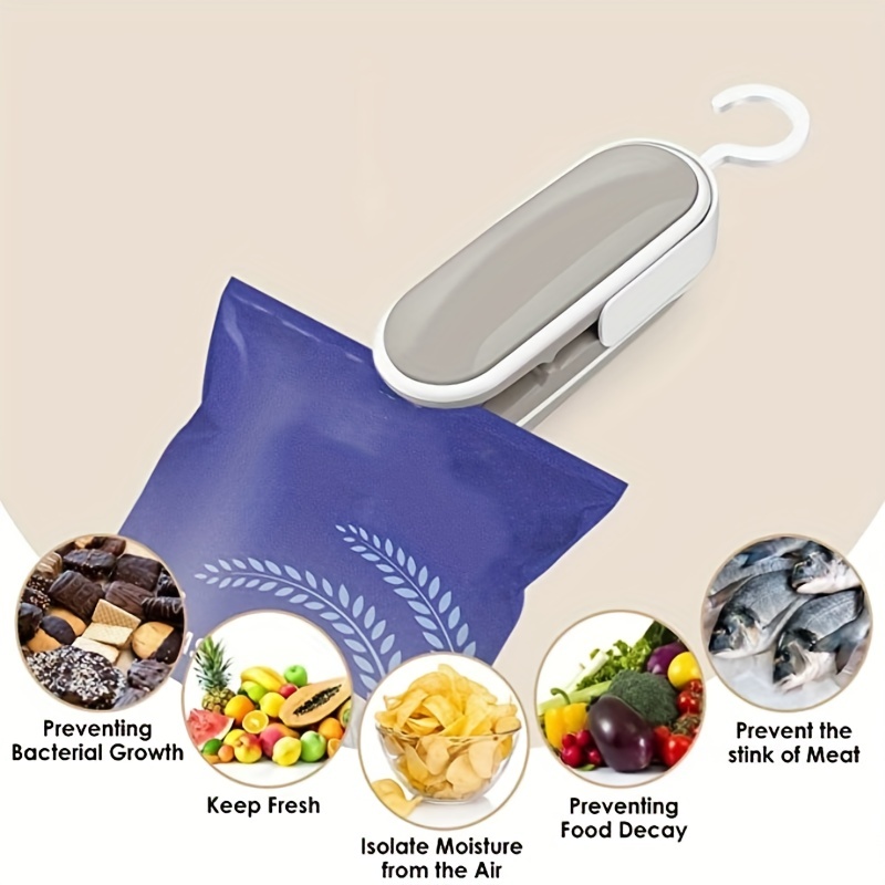 Portable Mini Heat Sealer For Food Bags Thermal Plastic Bag - Temu