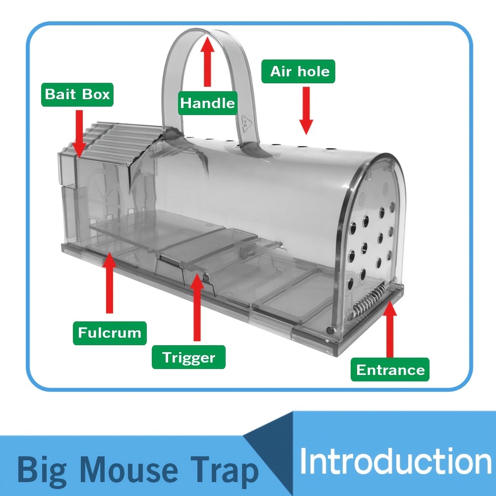 Humane Smart Mouse Trap No Kill Live Catch with Air Holes Indoor