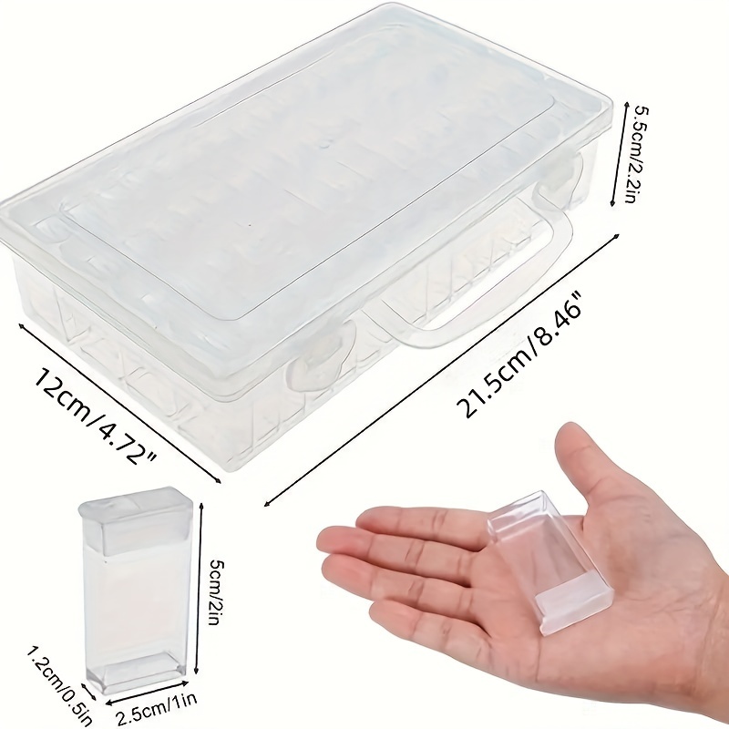 48 Grids Square Diamond Painting DIY Art Craft Storage Containers Plastic  Box With Label Stickers 