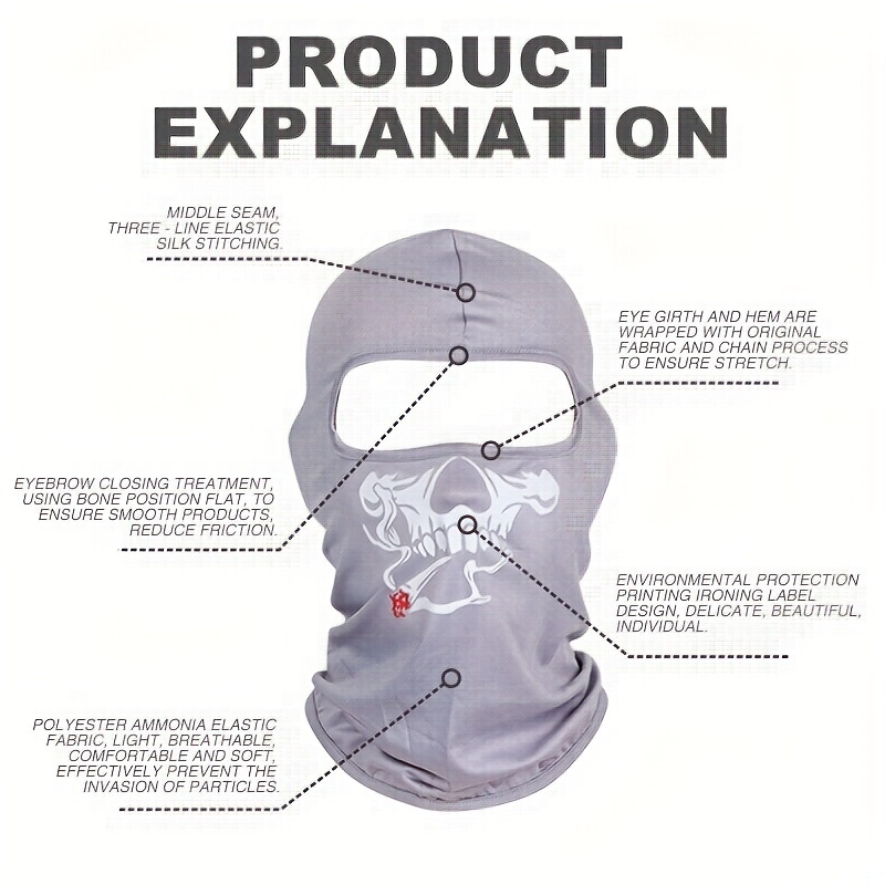 Máscara Facial De Motocicleta Balaclava De Verano Pañuelo De - Temu Chile