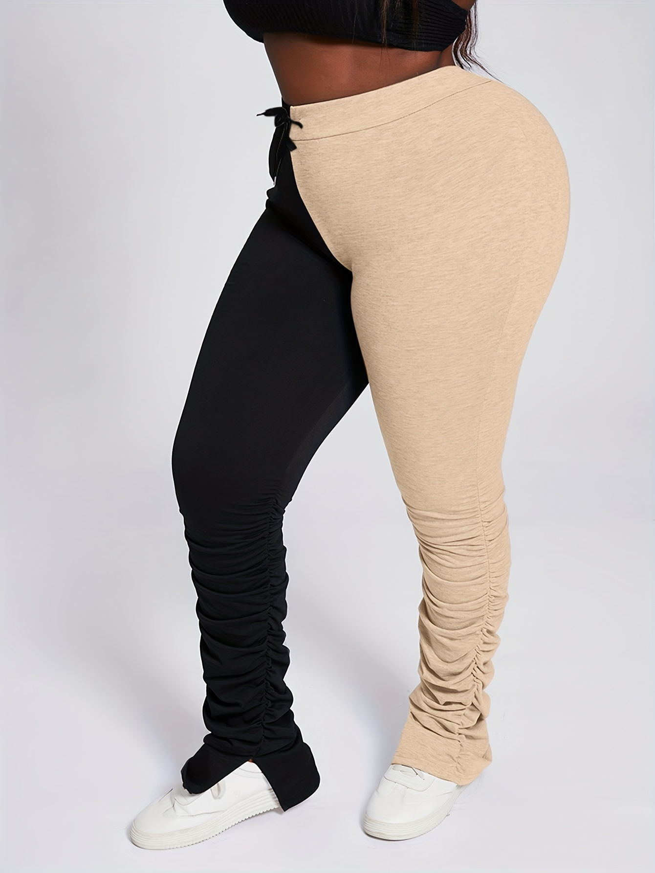 Two-Toned Stacked Leggings