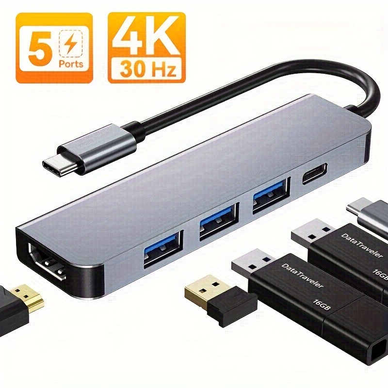 Baseus – répartiteur USB 3.1 Type C vers HDMI, adaptateur RJ45 PD 100W pour Macbook  Air Pro M2 M1, Station d'accueil, 4K 60Hz - AliExpress