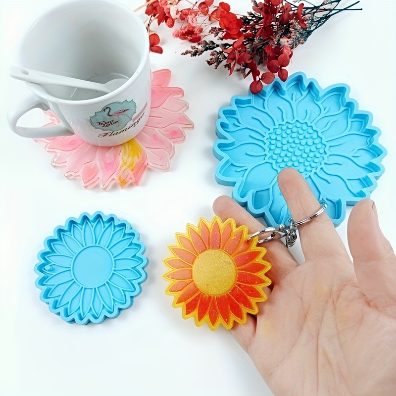 Sunflower Resin Mold Epoxy Resin Molds For Diy Round Large - Temu